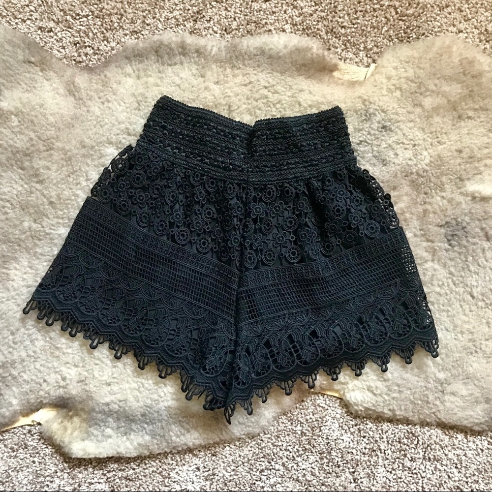 NWOT Lace Black High Waisted Women’s Shorts